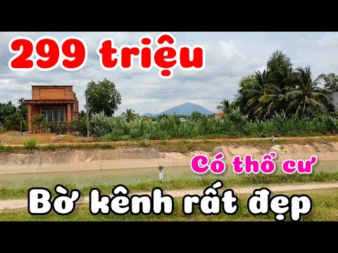 Bán đất 10x35 mặt tiền bờ kênh đẹp có thổ cư giá 299 triệu ở Hảo Đước Tây Ninh cách TPHCM 100km