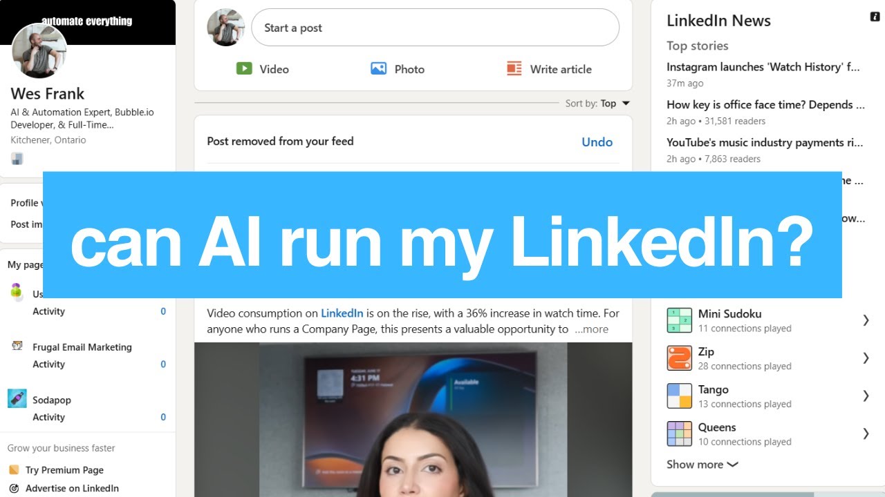 this simple AI SYSTEM runs my LinkedIn without me touching it