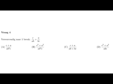 2162  Augustus 2020 Vraag 4 / ijkingstoets Wiskunde TEW Toegepaste Economische Wetenschappen