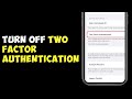 How to Turn Off Two Factor Authentication Apple ID ! 2024