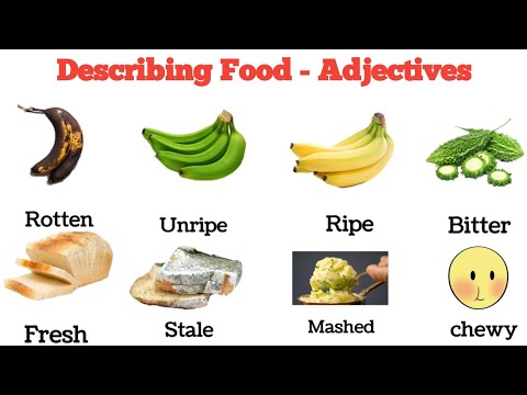 Food and taste related Vocabulary | Vocabulary in English |  Describing Food - Adjectives |