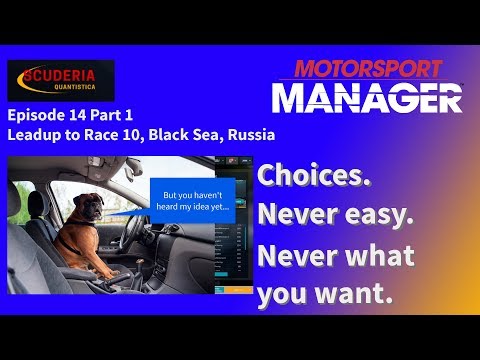 Motorsport Manager Ep 14 Part 1. Driver selection and pit crew stamina.