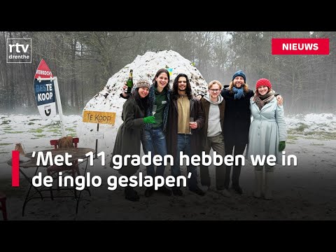 A group of friends builds an igloo and then puts it up for sale | RTV Drenthe