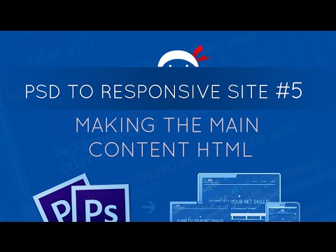 PSD to Responsive Website Tutorial 5 Creating The Main Content HTML