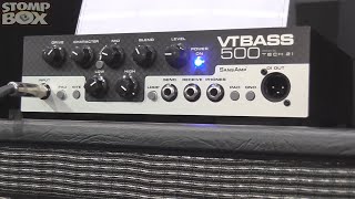 Video thumbnail for New Affordable Tech 21 VT Bass 500 Micro Amp Head & B112 Speaker Cabinet - Musikmesse 2015 by StompboxTV