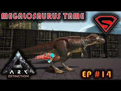 ARK EXTINCTION - TAMING A LEVEL 145 MEGALOSAURUS & SNOW OWL HP MUTATIONS S4 EP14