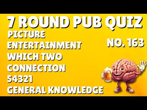 Pub-Quiz: Bilderrätsel, Unterhaltung, Welche zwei, Verbindung, 54321 & Allgemeinwissen Nr. 163