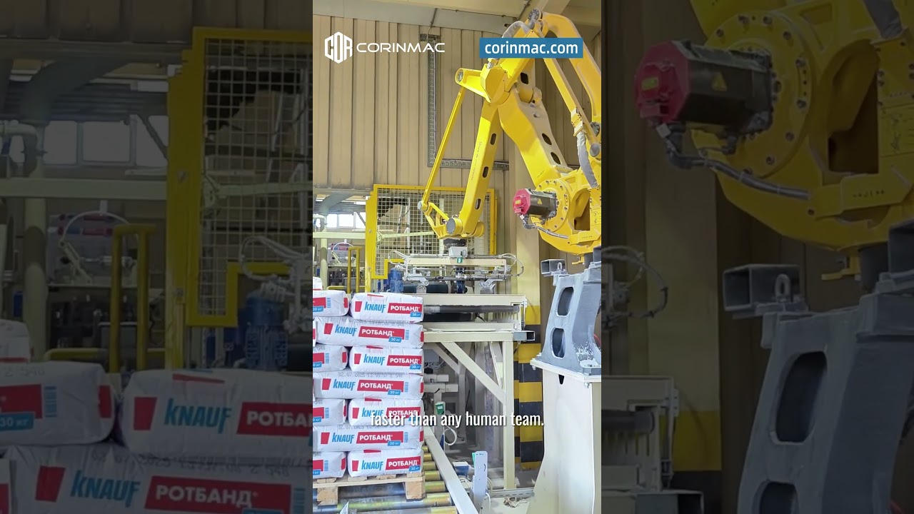 Fully Automatic Bagging & Palletizing Line in Action!🤖📦