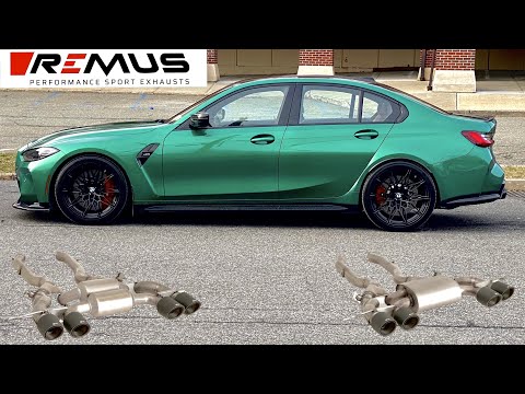 BMW G80 M3 REMUS RACE EXHAUST Muffler Options | RACE vs SPORT