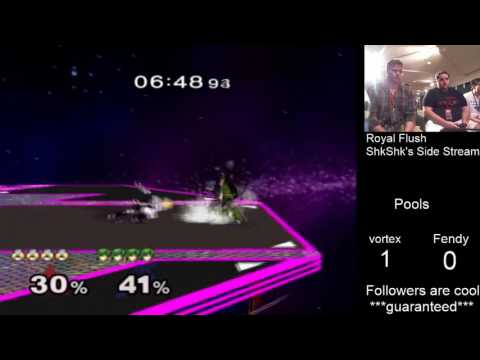 Royal Flush SSBM Pools - vortex (Sheik) vs. Fendrick Lamar (Marth)