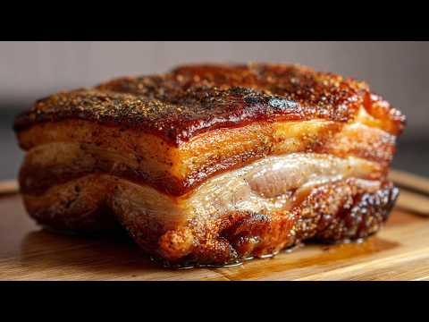So butterweich und knusprig! Perfekt gebackener Schweinebauch aus dem Backofen | So lecker!