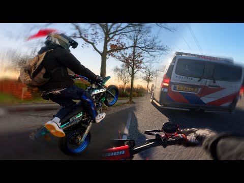 Derbi Stage6 88cc/ Yamaha DT 96 italkit | Police, GoPro POV, Wheelies & More