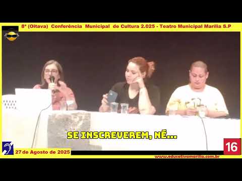 Tv Educativa Aluado Poesia, Andreza Alves Pergunta Funciona os Segmentos Artísticos e a Profª Marcia Pazin Responde na 8ª Conferencia Municipal de Cultura