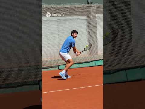 Carlos Alcaraz's First Practice In Barcelona! 🧱