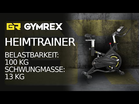 Video - Sportfiets - vliegwielmassa 13 kg - draagvermogen tot 100 kg - LCD - met schokabsorptie