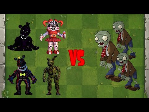 FNAF Animatronics + Peashooter Fusion vs Zombies - Plants vs Zombies Animation