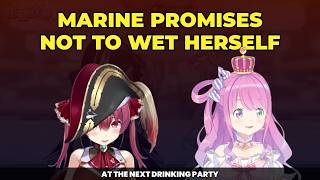 Marine promises not to wet herself at the next drinking party【Hololive】