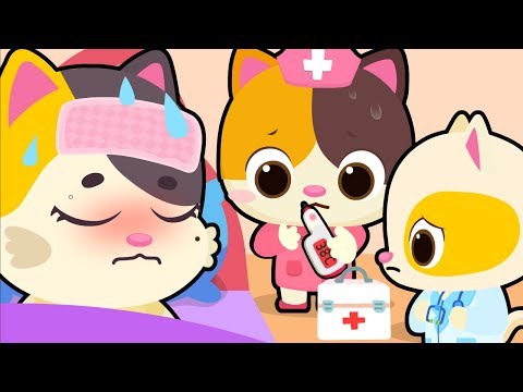Mommy Cat Got Sick | Kitten Doctor | Sick Song | Nursery Rhymes | Kids Songs | Baby Cartoon |BabyBus