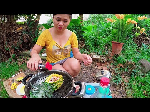 Linh2493km - steamed octopus recipe - with only 1 pineapple the whole family compliments it