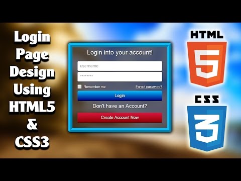 Responsive Login Page Design Using HTML5 CSS3 | Web Design Tutorial