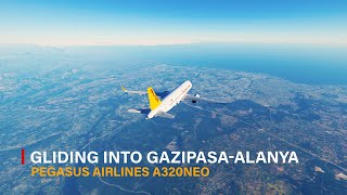 Gliding into Gazipasa-Alanya: Pegasus Airlines | ToLISS A320 Neo | #xplane12