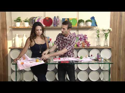 Artesanato: Técnica da pintura em tecido com molde adesivo