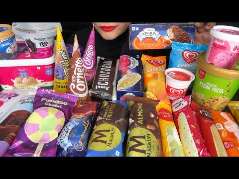 ASMR EATING ICECREAM, MAGNUM,CHOCOBAR,AMUL,LONDONDIARY,BASKIN ROBBINS*ICECREAM PARTY,CORNETTO