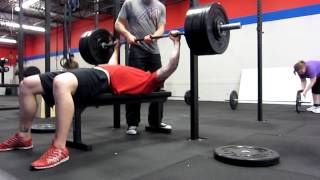 preview picture of video 'CrossFit Mendota - Kyle - 280# Bench Press'