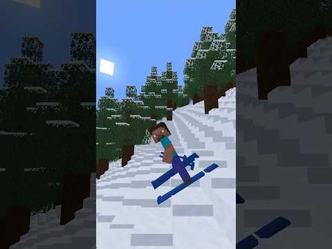 "Herobrine Diamond: Steve Skiing Disaster!" #minecraft #shorts