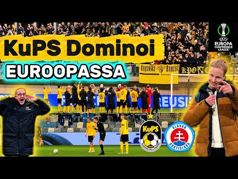 Historiallinen VOITTO🔥 KuPS vs Slovan Bratislava -Matsivlogi