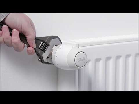 Установка термоголовки Danfoss