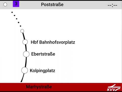 Ansage Bis Poststraße Linie 3 KVV Karlsruhe Tram
