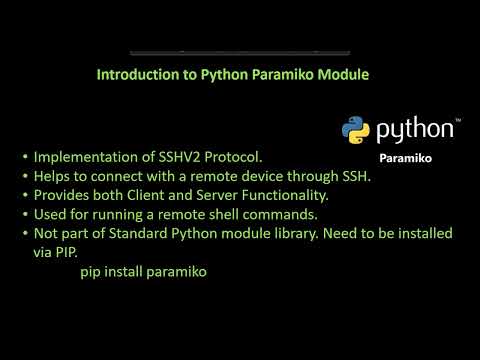 Introduction To Python Paramiko