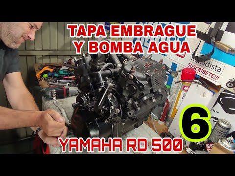 6 Soltar tapa Embrague y bomba agua 🛠️ Motor Yamaha RD500😅