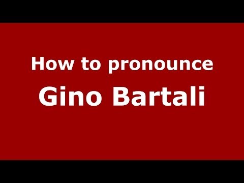 How to pronounce Gino Bartali (Italian/Italy) - PronounceNames.com