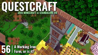 QUESTCRAFT // 56: A Working Iron Farm, or is it? // QUEST 3 Gameplay