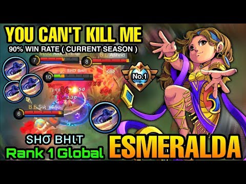 UNKILLABLE Esmeralda 90% Win Rate Current Season -Top 1 Global Esmeralda by ѕнσ внιт - MLBB
