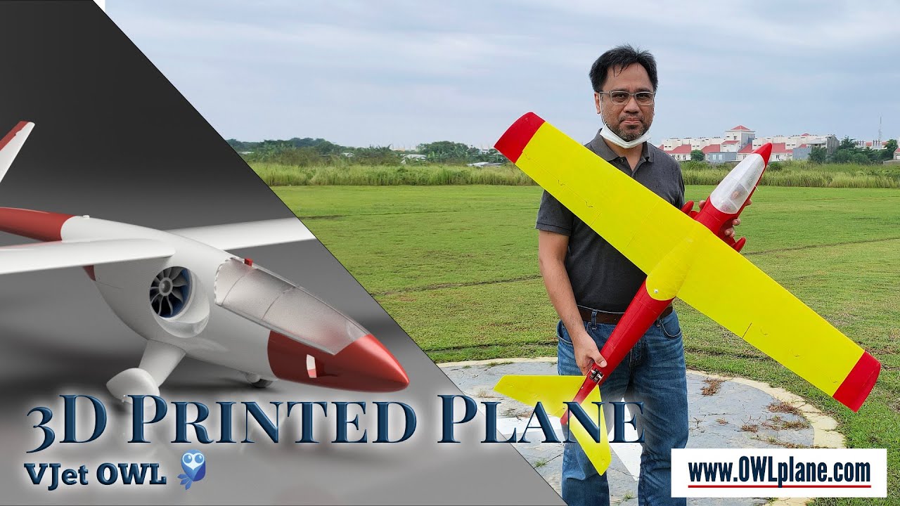 VJet OWL 70mm EDF - 3D Printed RC Plane - 70mm EDF 4s 2200 - 2700mah