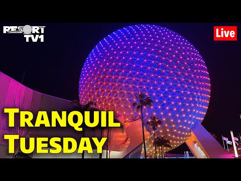 🔴Live: Tranquil Tuesday at Epcot - A Peaceful Evening - Walt Disney World - 3-12-24