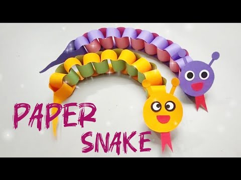 Paper Snake | Amazing paper snake | Easy paper craft for kids | Moving paper toys| craft Diary.