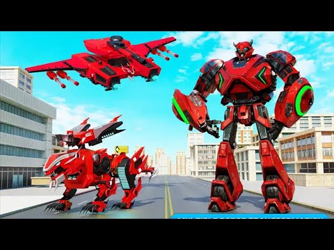 Robot Macan Berubah Jadi Tank Terbang | Flying Tank Robot Transform : Lion Robot Game