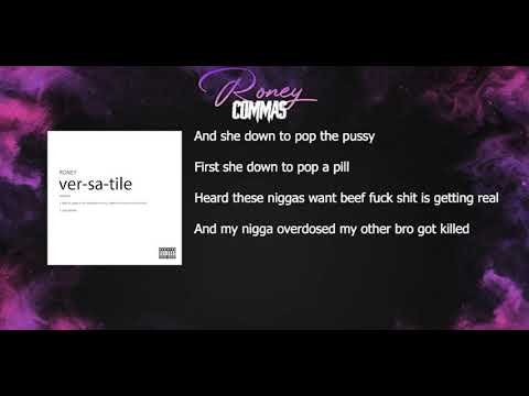 Roney - Commas (Lyrics Video)