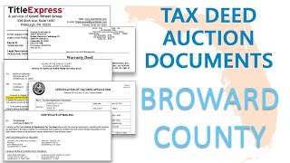 Broward County - Locate all Info and Documents for Tax Deed Auction Excess Proceeds Claims