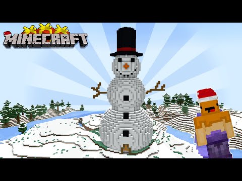 Rake - I Built The Worlds LARGEST SNOW MAN In Minecraft! Minecraft Let's Play Episode 27...