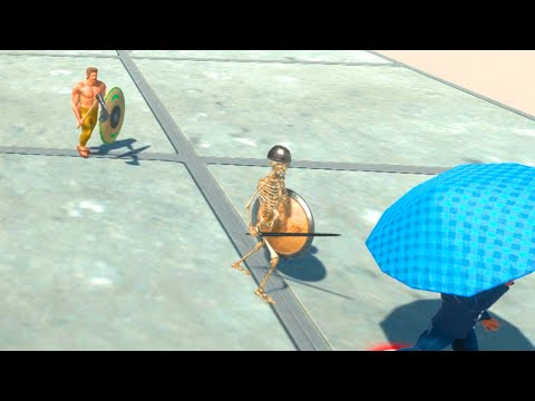 CRIXUS THE GAUL & SKELETON WARRIOR vs EVERY UNIT   Animal Revolt Battle Simulator