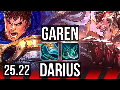 GAREN vs DARIUS (TOP) | 600+ games | EUW Grandmaster | 25.22