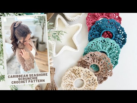 Caribbean Seashore Scrunchie Crochet Pattern