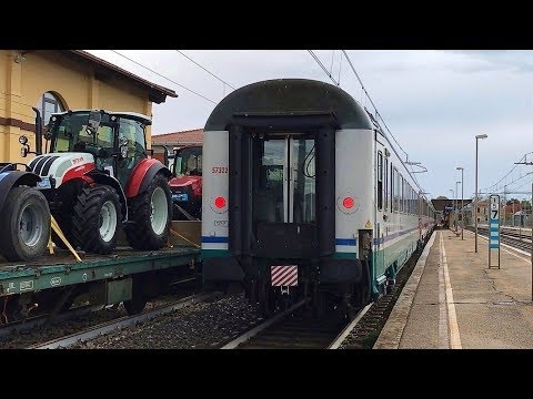 The Tractors Freight Train gets passed by a Frecciabianca and an InterCity!