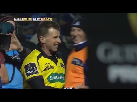 Nigel Owens Yellow Cards Ball Boy!