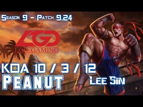 LGD Peanut LEE SIN vs ELISE Jungle - Patch 9.24 KR Ranked
